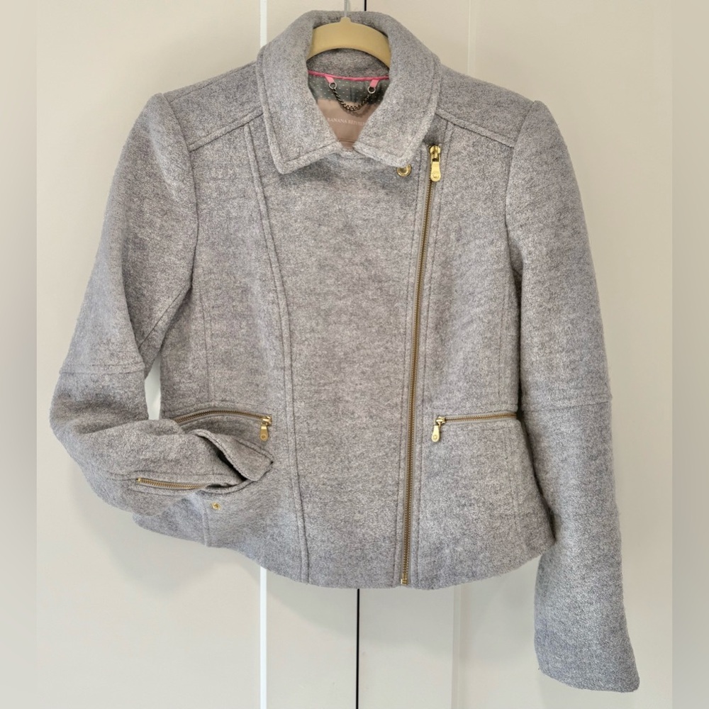 Grey Wool Banana Republic Coat (S) Petite size - Picture 3 of 12